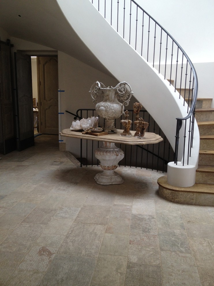 Example of a tuscan hallway design in Orange County