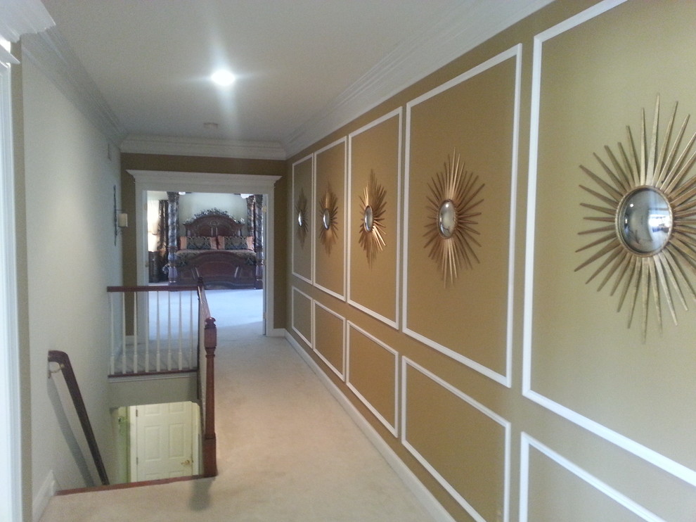 Architectural shadow box wainscoting Traditional Hall New York