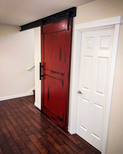 Barn Style Door Country Hallway & Landing Seattle by Sergeant