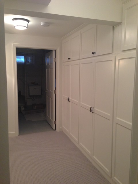 Basement Remodel Adding More Storage In A Small Space American Traditional Corridor Minneapolis By Country Cabinets