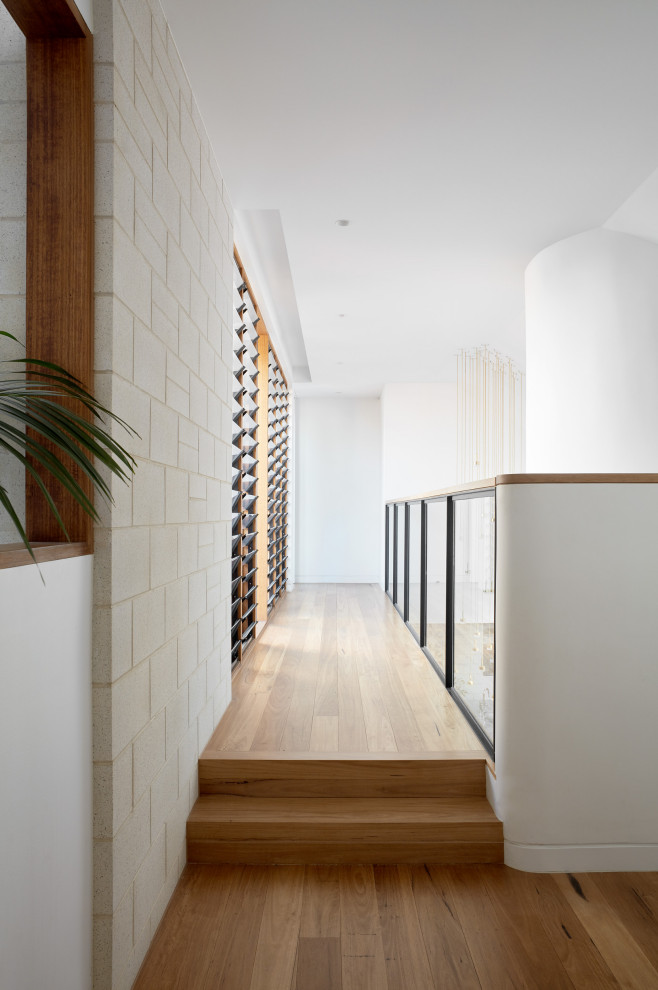 Inspiration for a contemporary hallway remodel in Melbourne