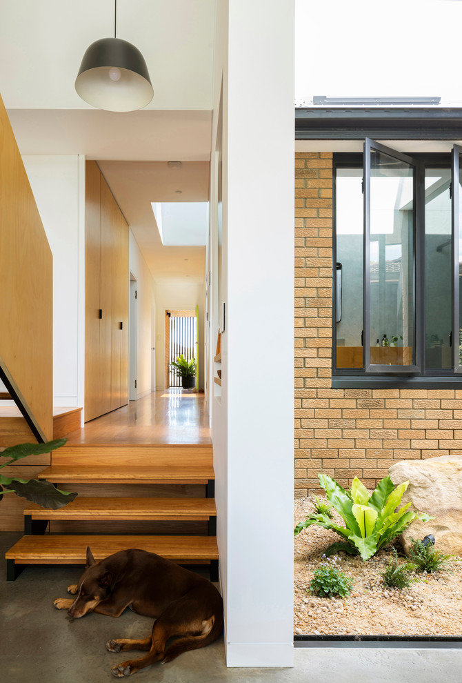 Example of a minimalist hallway design in Sydney
