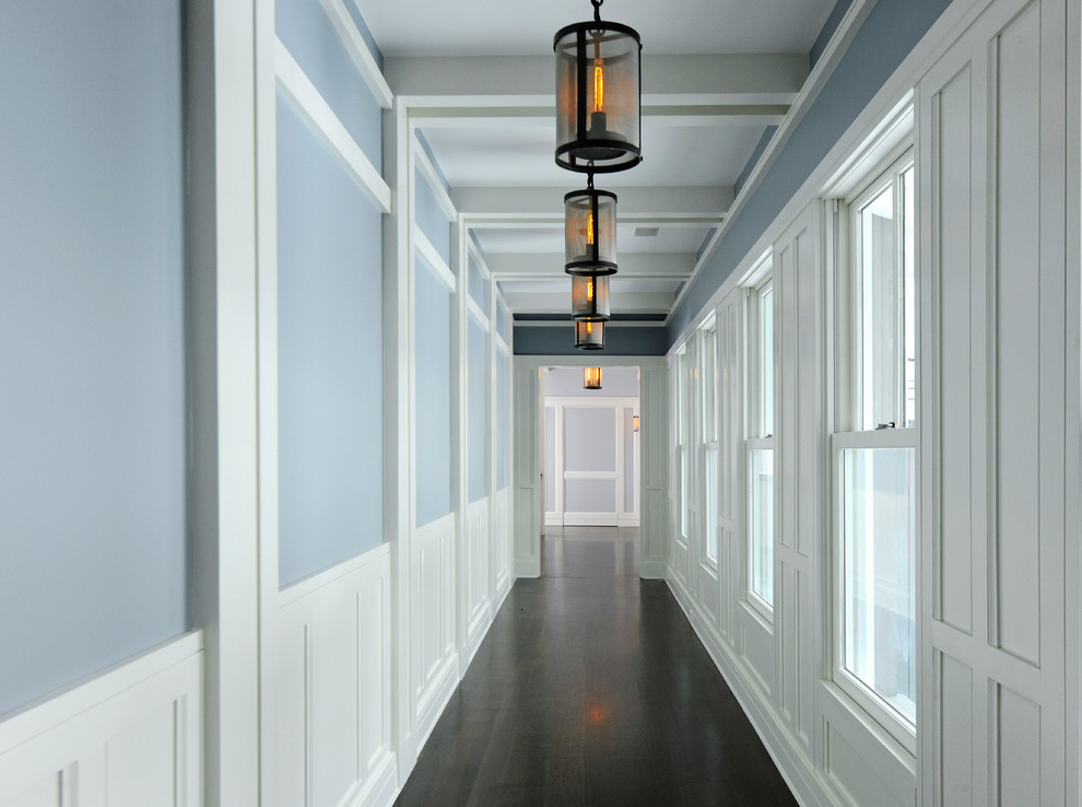 Hallway - farmhouse hallway idea in New York