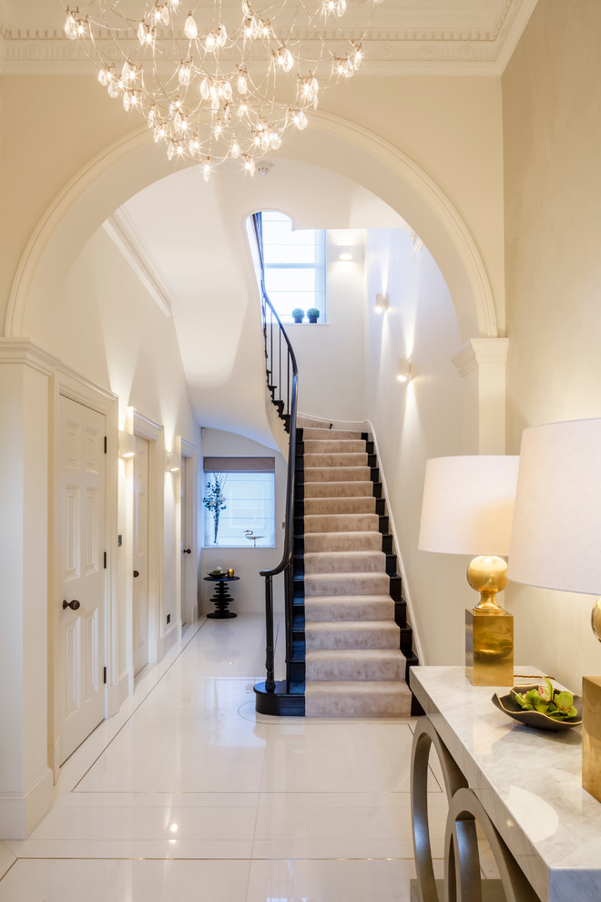 Hallway - transitional hallway idea in London