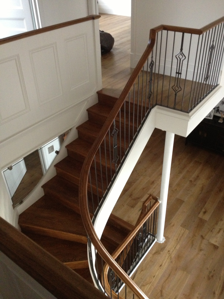 Design ideas for a medium sized traditional staircase in Kent.