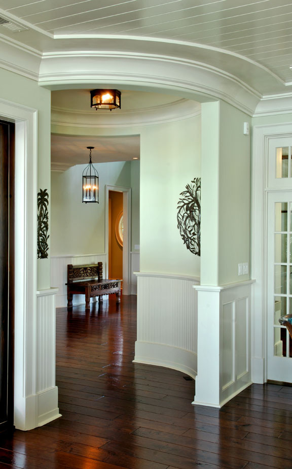 Inspiration for a tropical hallway remodel in Charleston