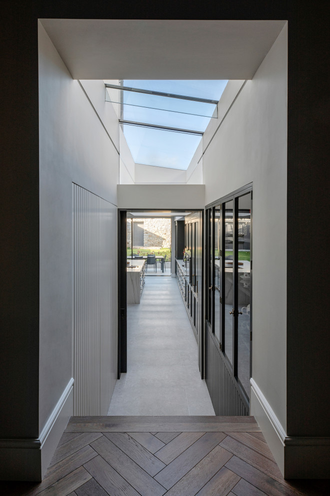 Inspiration for a modern hallway remodel in Dublin