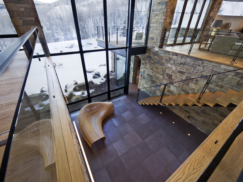 Contemporary Atrium Contemporary Hall Denver by 186 Lighting