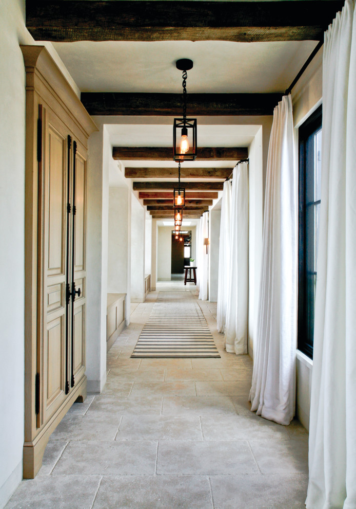 Inspiration for a coastal hallway remodel in Orange County