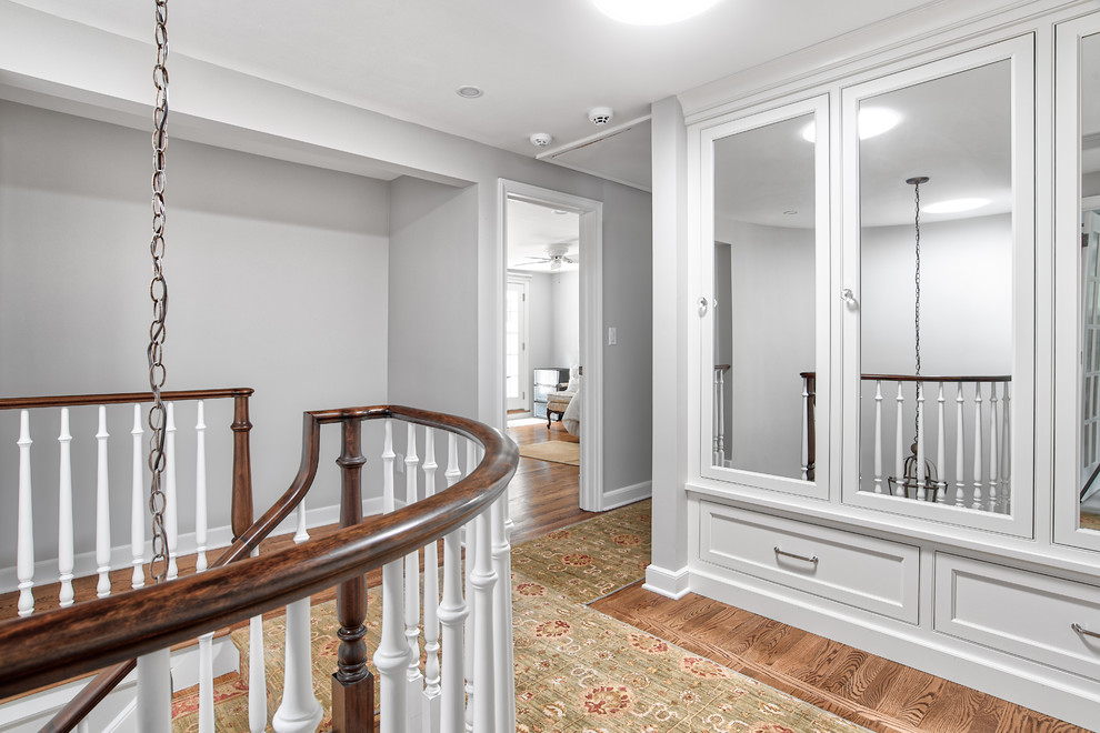 Custom Hall Mirrored Linen Traditional Hall New York by