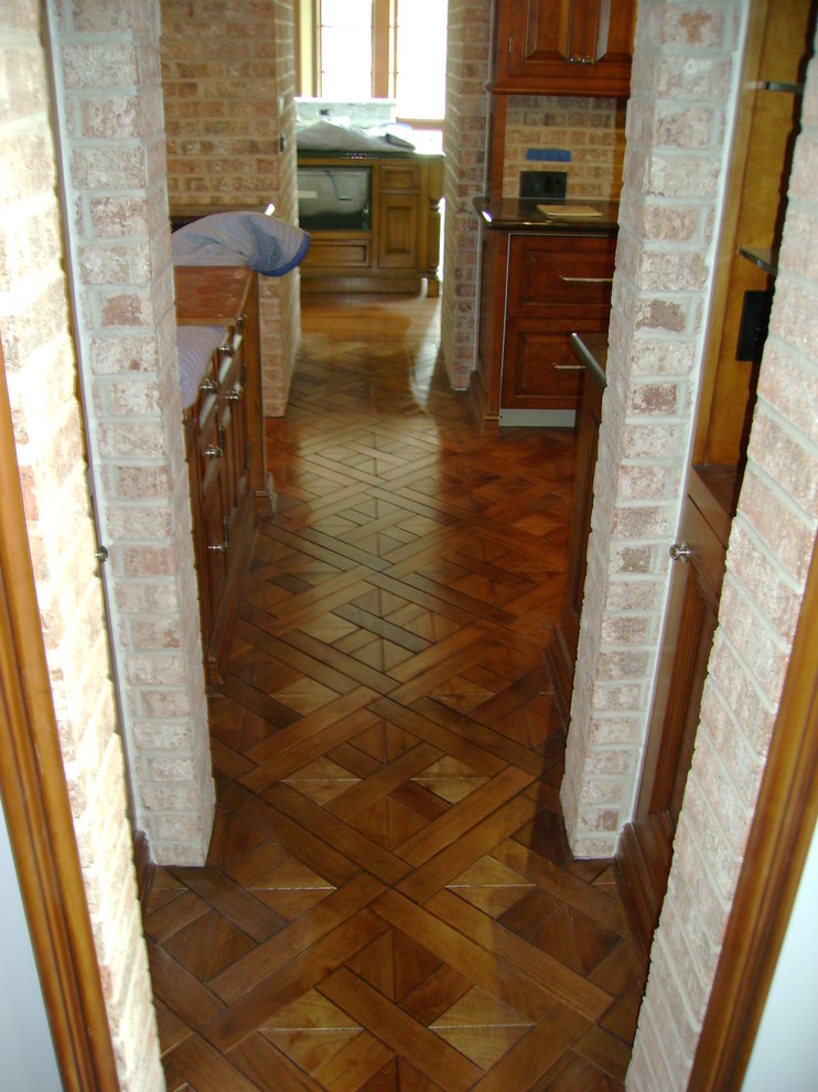 Custom Walnut Bordeaux Flooring Pattern Traditional