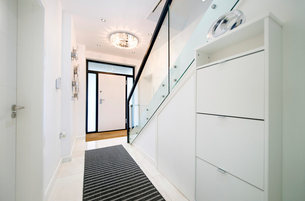 Design ideas for a contemporary hallway in London.