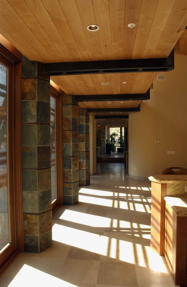 Example of an eclectic hallway design in Phoenix