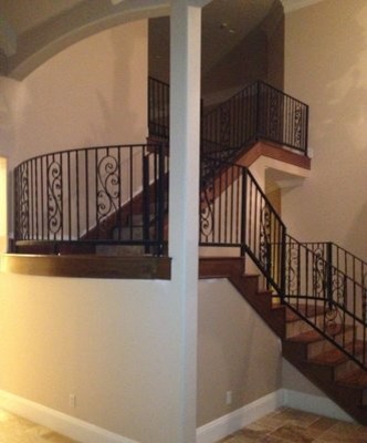 Rustic staircase in Orange County.