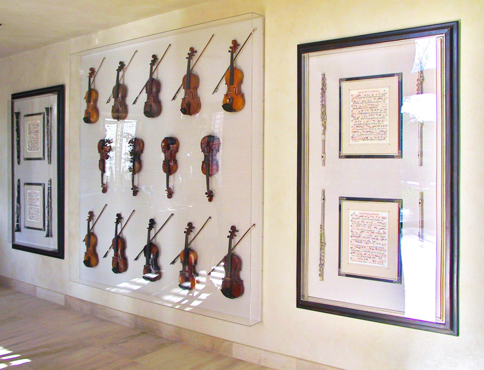 Framing & Art Installation Palm Desert Contemporary Hall Orange