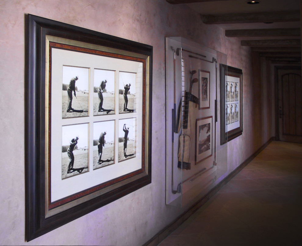 Framing & Art Installation Palm Desert Contemporary Hall Orange