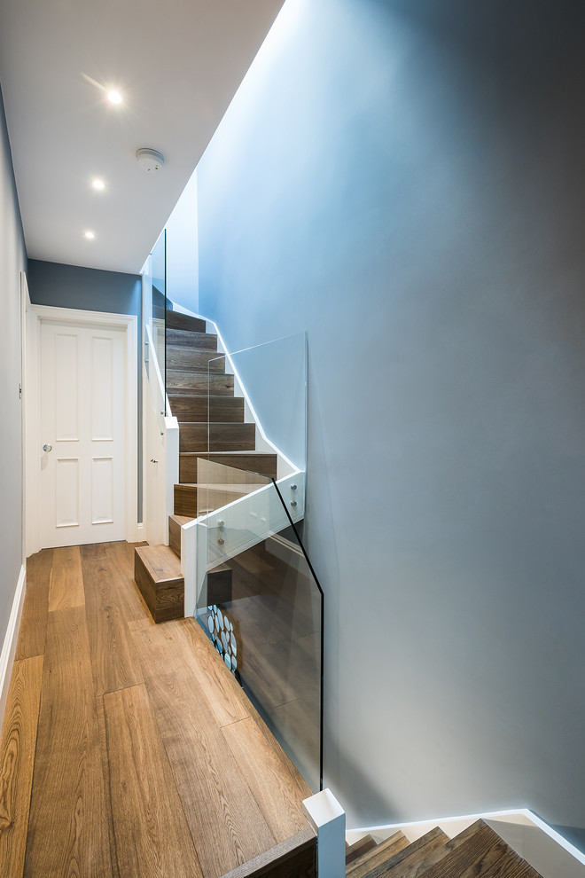 Inspiration for a small modern staircase remodel in London
