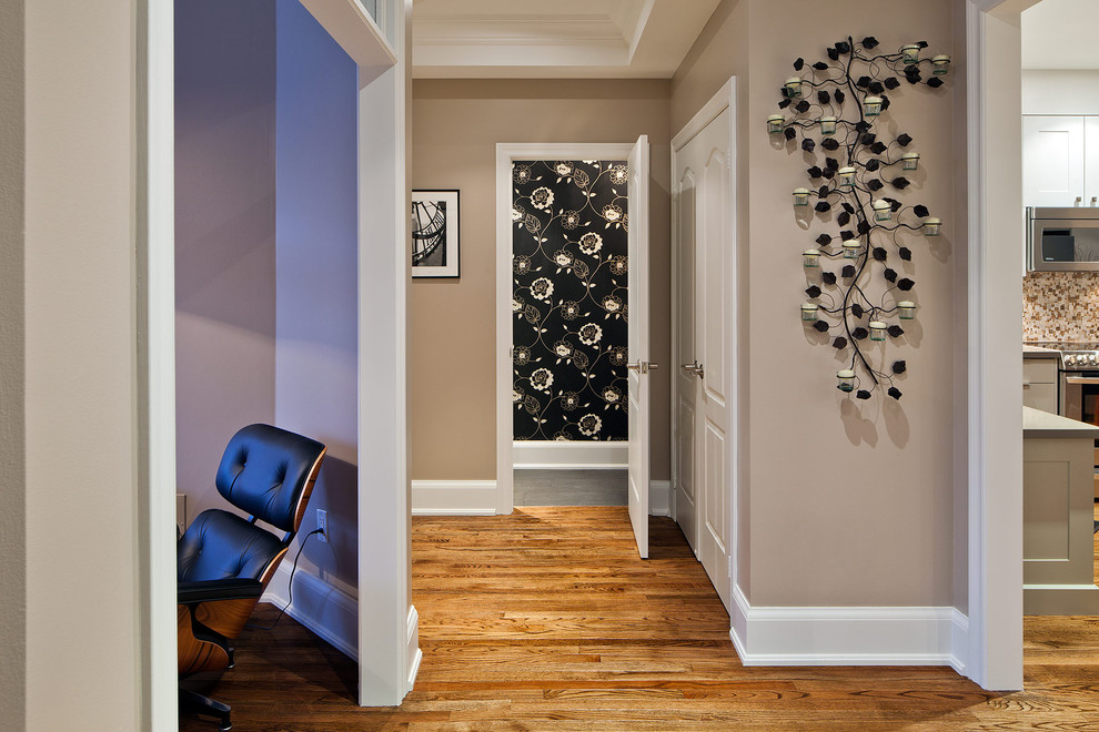 Inspiration for a contemporary hallway remodel in Toronto