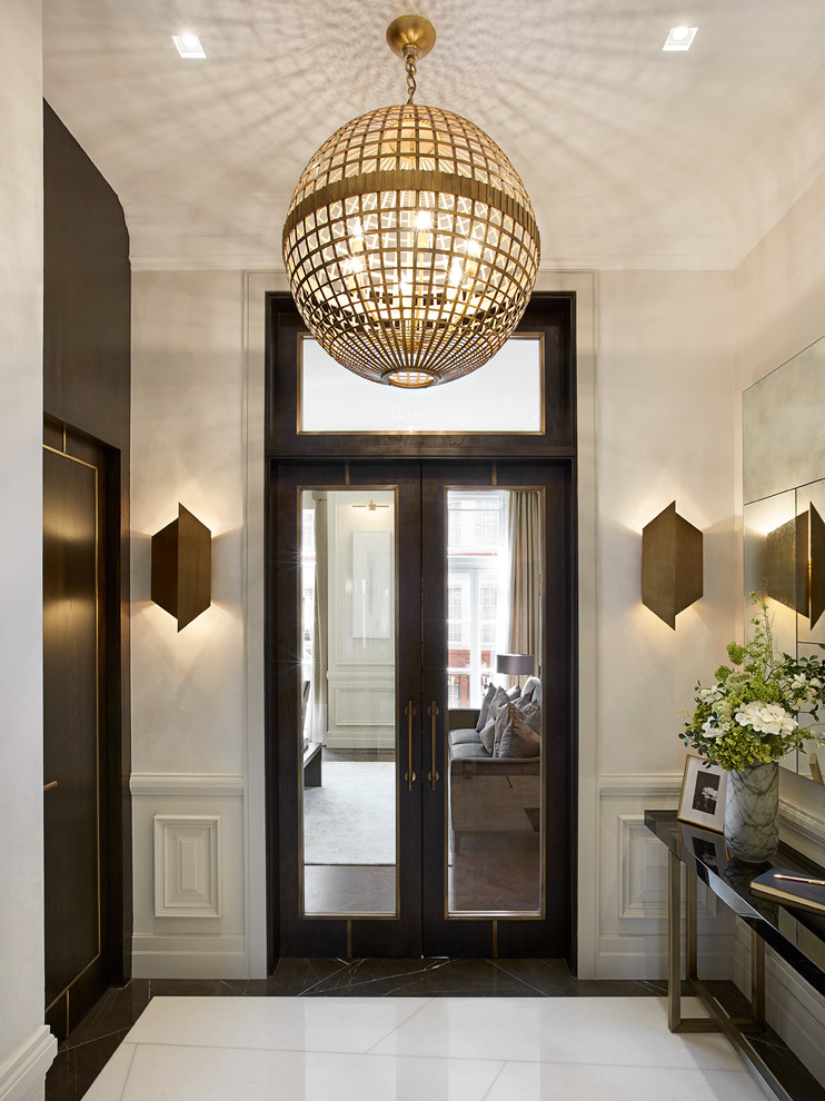 Inspiration for a contemporary hallway remodel in London