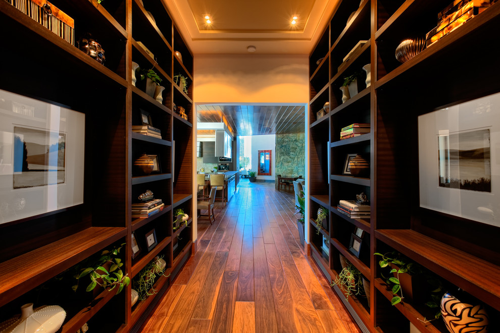 Hallway BuiltIn Bookshelves Contemporary Hall Las Vegas by