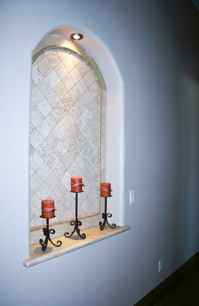 Пример оригинального дизайна: коридор в стиле рустика