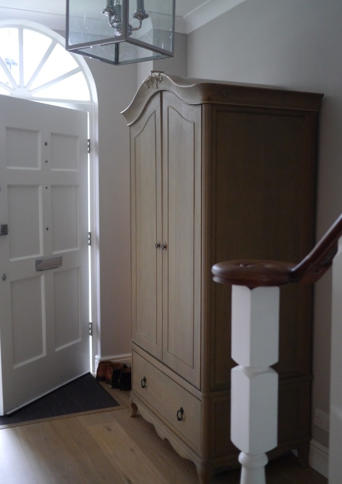 Mid-sized minimalist hallway photo in Hampshire