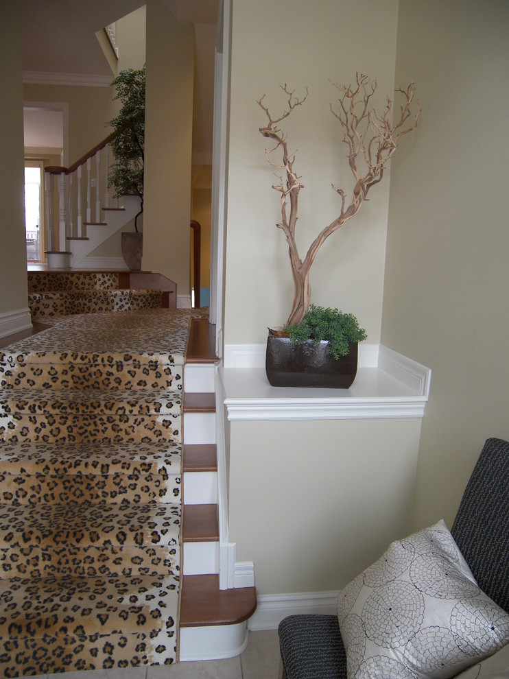 Example of an eclectic hallway design in Toronto