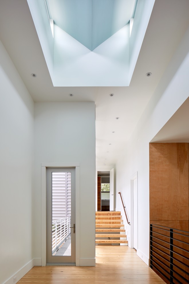 Свежая идея для дизайна: коридор среднего размера в стиле модернизм - отличное фото интерьера