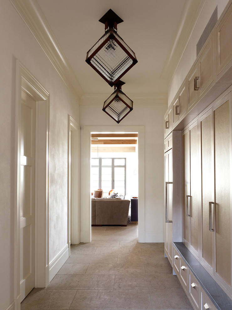 Inspiration for a coastal hallway remodel in New York