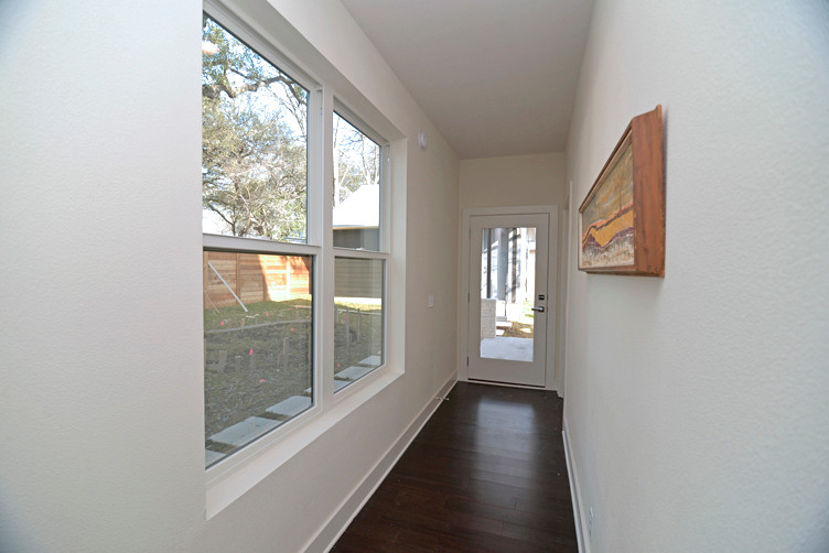 Inspiration for a contemporary hallway remodel in Austin
