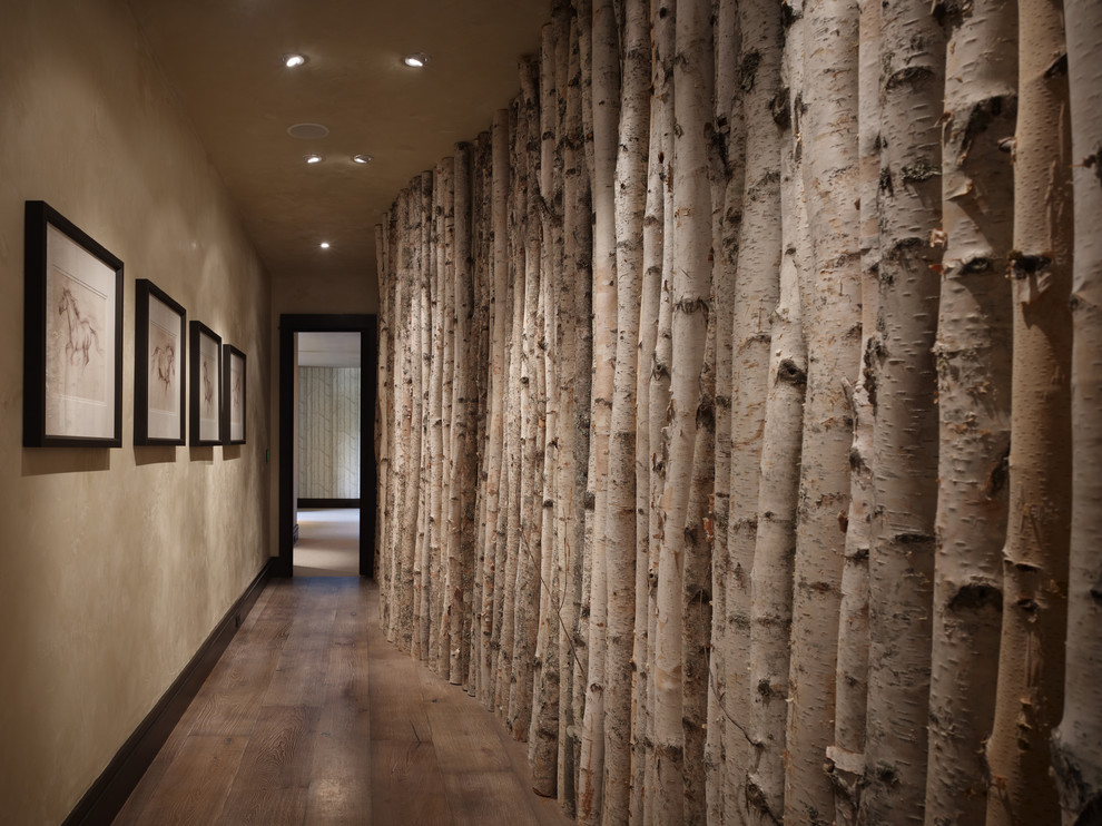 Inspiration for a rustic hallway remodel in Denver