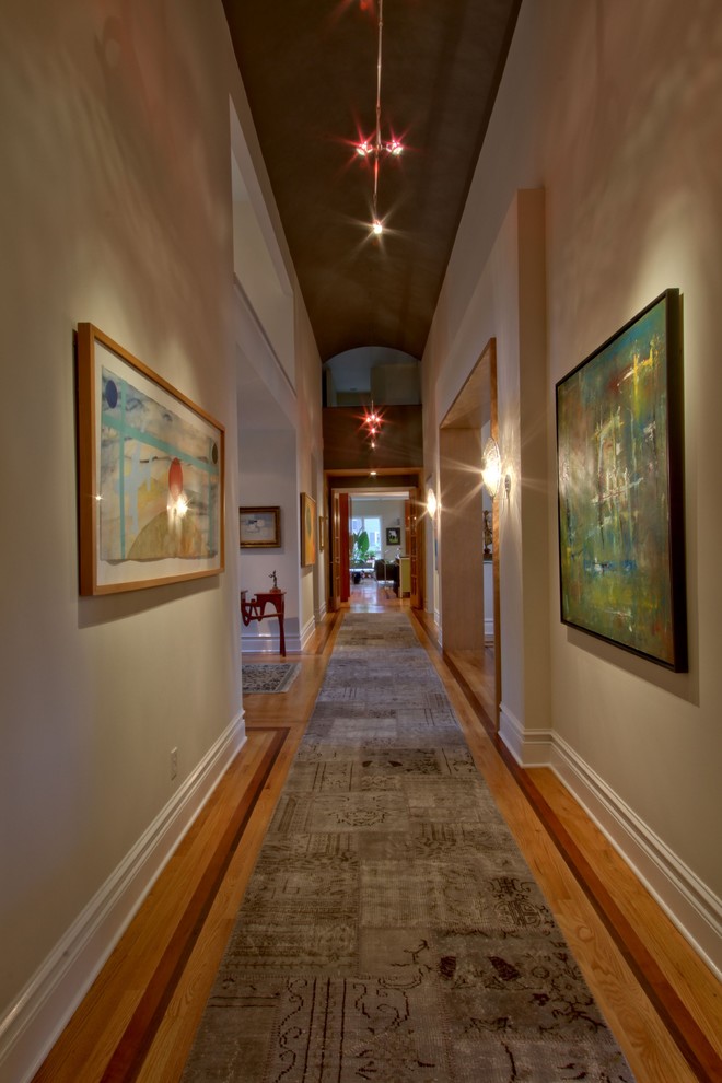 High Barrel Vault Grand Hall, and Cable Suspended Monorail Lighting