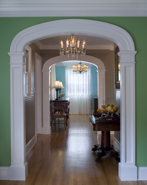Interior Arch Traditional Hallway
