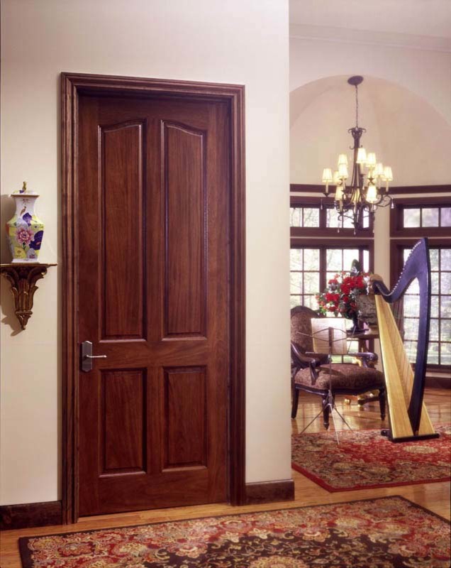 Example of a mid-sized ornate light wood floor hallway design in Baltimore with beige walls