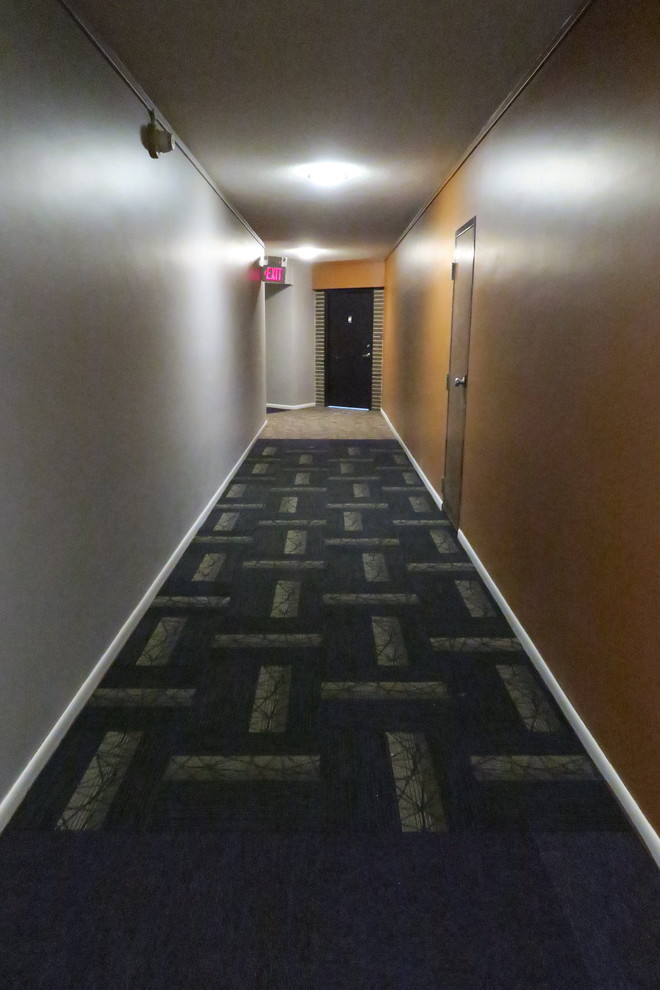 ミネアポリスにあるコンテンポラリースタイルのおしゃれな廊下の写真