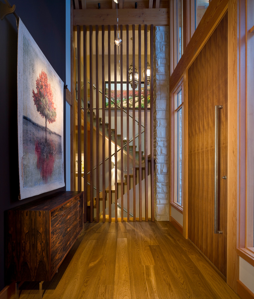 Hallway - contemporary hallway idea in Vancouver
