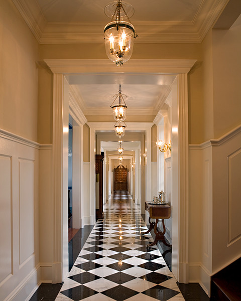 Inspiration for a transitional hallway remodel in New York