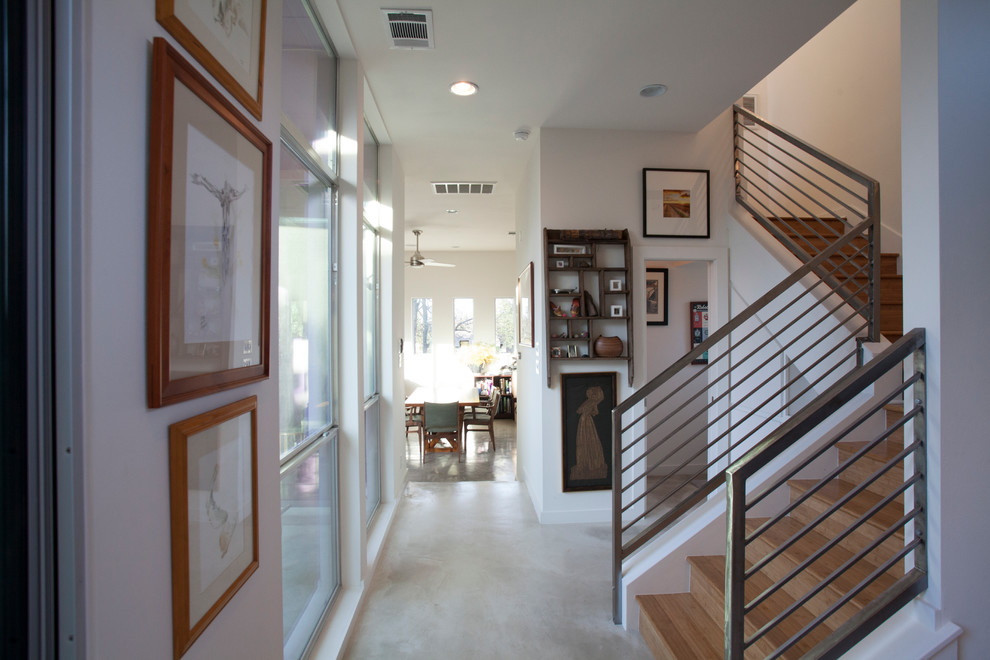 Example of an eclectic hallway design in Austin