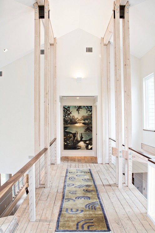 Inspiration for a contemporary hallway remodel in Portland Maine