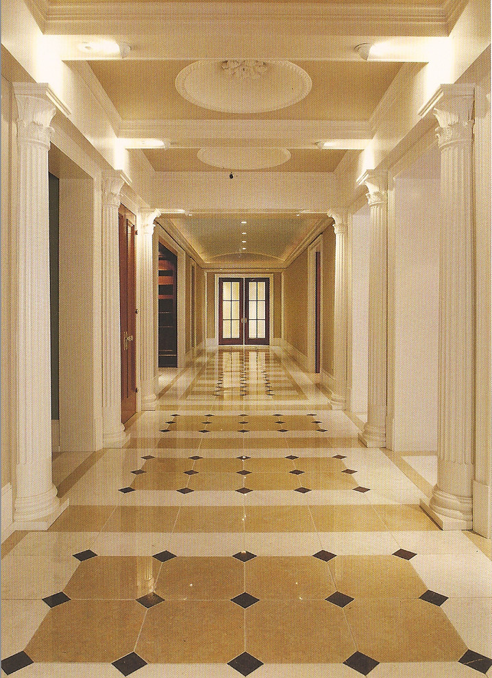Marble Floor Grand Hallway Traditional Hall Philadelphia by