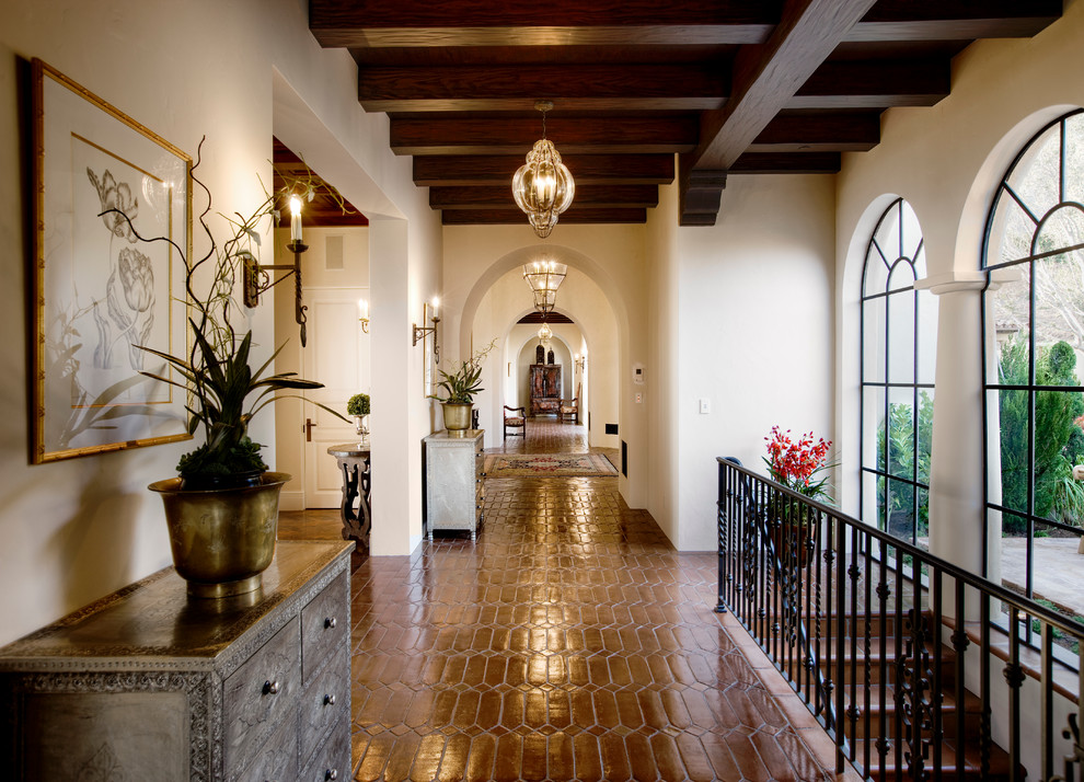 Example of a tuscan hallway design in Santa Barbara
