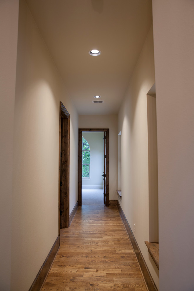 Hallway - mediterranean hallway idea in Dallas