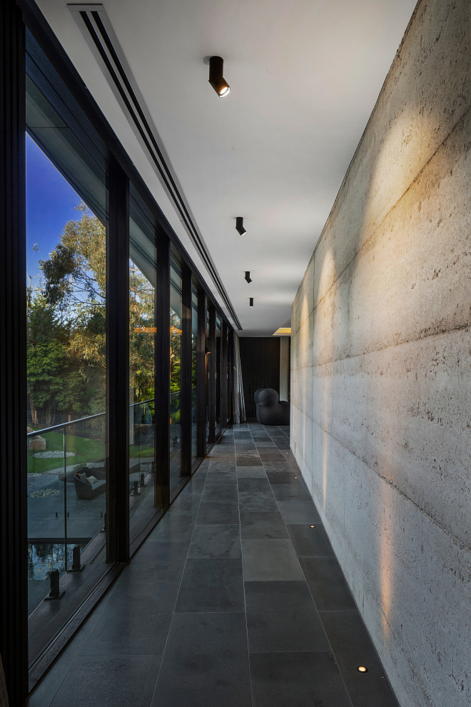 Hallway - contemporary hallway idea in Melbourne