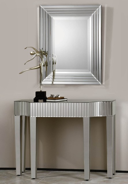 mirrored foyer table