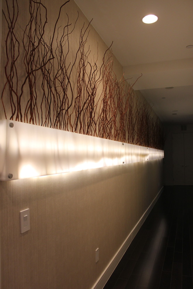 Example of a minimalist hallway design in Houston