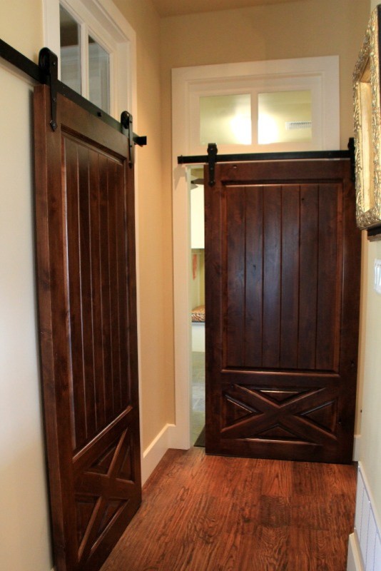 Example of a mountain style hallway design in Dallas