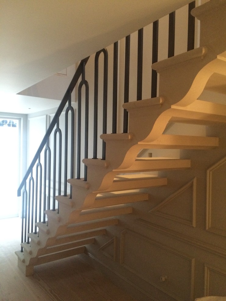 Inspiration for a small vintage staircase in London.