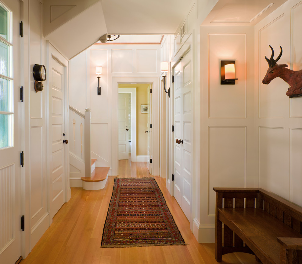 Example of a beach style hallway design in Providence