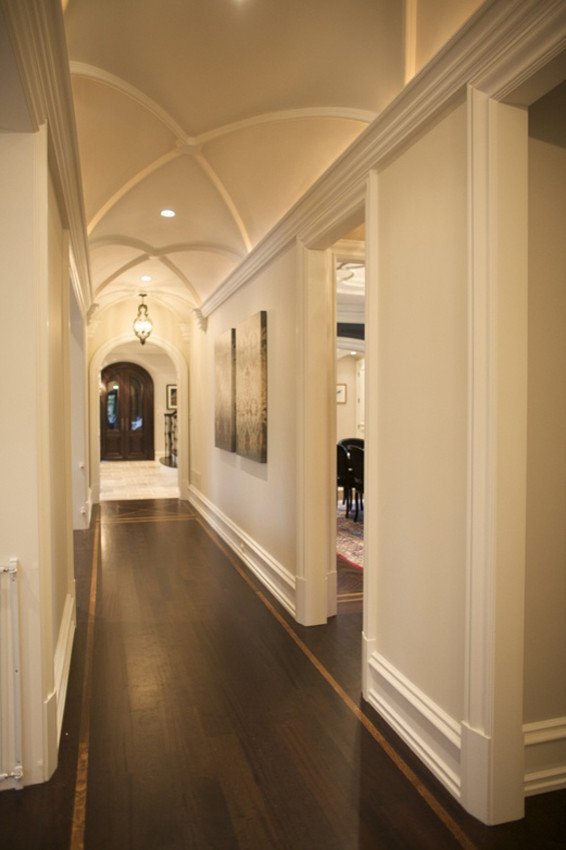 Hallway - contemporary hallway idea in Calgary