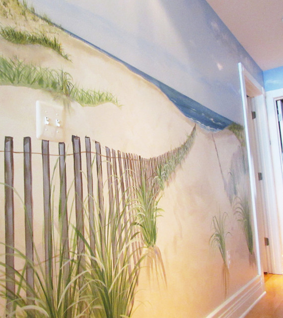 Niche Window Mural for Hallway in Lincroft NJ Klassisch Flur